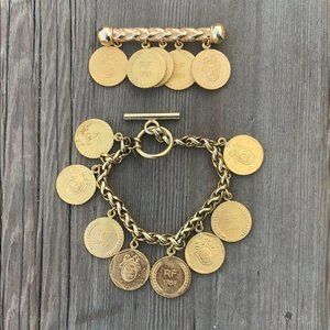 Christin Dior Bicentennial Bracelet & Brooch Set